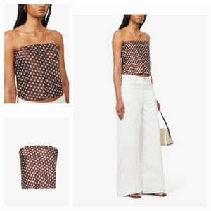 Reformation silk spritz top in geo print - size s Retailed